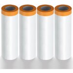 4 rouleaux b�che de protection peinture 270cm x 20m - film de masquage peinture imperm�able anti - poussi�re ...