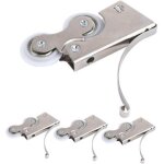 4 roulettes m�talliques silencieuses pour portes coulissantes galets � roulement 608 double roue kit ...