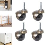 [jamais utilis�] lot de 4 roulettes pivotantes � 360 degr�s avec plaque sup�rieure, roulettes � billes ...