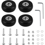 4 roulettes universelles de rechange pour valises, 50 mm x 18 mm, pour chariots, poussettes, en caoutchouc ...