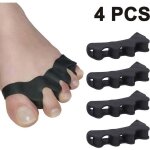 4 s�parateurs d'orteils pour chevaucher les orteils et restaurer les orteils tordus � leur forme d'origine, ...