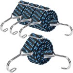 4 tendeurs �lastiques avec crochets, pour b�che de piscine, moto, voiture, camping et transport
