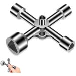 4 voies 5 cl triangle, 7mm / 10mm / 12mm / 13mm / 18mm clef triangle, cle triangle, cl universelle, ...