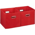 4 x bo�te de rangement, panier d'�tag�re sans couvercle, caisse pliante, bo�te en tissu pliable, 30 cm, ...