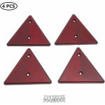 4 x catadioptre triangle rouge, catadioptre triangle pour remorque, catadioptre visser fixe remorque ...