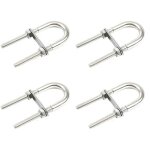 4 x jeu de boulons en u en acier inoxydable m5x78 boulons en u ronds ovales avec �crou et plaque pour ...