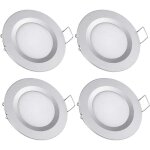 4 x spot led encastrable 12v trou 58 - 65mm 3w 3200k plafonnier encastr pour camping - car bateau caravane ...