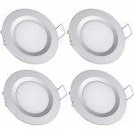 4 x spot led encastrable 12v trou 58 - 65mm 3w 3200k plafonnier encastr pour camping - car bateau caravane ...