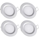 4 x spot led encastrable 12v trou 58 - 65mm 3w 3200k plafonnier encastr� pour camping - car bateau caravane ...