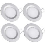 4 x spot led encastrable 12v trou 58 - 65mm 3w 3200k plafonnier encastr� pour camping - car bateau caravane ...