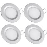 4 x spot led encastrable 12v trou 58 - 65mm 3w 3200k plafonnier encastr� pour camping - car bateau caravane ...