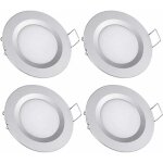 4 x spot led encastrable 12v trou 58 - 65mm 3w 3200k plafonnier encastr� pour camping - car bateau caravane ...
