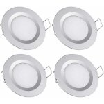 4 x spot led encastrable 12v trou 58 - 65mm 3w 6400k plafonnier encastr� pour camping - car bateau caravane ...