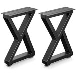 40, 6 cm de pieds de table en m�tal - table noire - pieds de table robustes - pour table basse, table ...