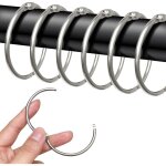 [jamais utilis�] lot de 40 anneaux de rideau � ouvrir, 50 mm, anneaux ronds, clips de rideau de douche, ...