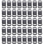 40 boucles � d�clenchement lat�ral en plastique noir de 10 mm (3 / 8 ), clips de rechange pour sacs, ...