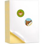 40 feuilles a4 papier autocollants imprimante mat blanc �tiquettes imprimable autocollante 210 x 297 ...