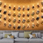 40 led guirlande lumineuse photo, 6m guirlande photo led, guirlande porte photo mural, porte photo pince ...