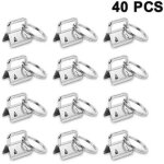 40 pack porte - cl�s porte - cl�s porte - cl�s bracelet poignet coton queue clip sangle 26mm argent blanc ...