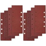 40 pcs papier de verre, 93 x 185mm feuilles abrasives pour ponceuse vibrante 8 trous assorted p40, p60, ...