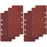 40 pcs papier de verre, 93 x 185mm feuilles abrasives pour ponceuse vibrante 8 trous assorted p40, p60, ...