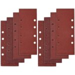 40 pcs papier de verre, 93 x 185mm feuilles abrasives pour ponceuse vibrante 8 trous assorted p40, p60, ...