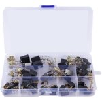 40 pices de 10 tailles de balais de charbon de rechange pour outils lectriques