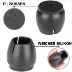 40 pi�ces en caoutchouc stuhlbeinkappen, feutre, caches de protection pour les pieds de chaise, noir ...