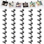 40 pi�ces pinces a dessin, 22mm pince papier pince bulldog noir clips en m�tal mini charni�re clips clips ...