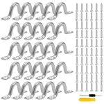 40 pontet inox, acier inoxydable pontet avec 80 vis & 1 tournevis pour bateau et kayak, pont, voile d'ombrage ...