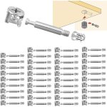 40 set raccord de came connexion de panneaux d'armoires de meubles m6x40mm connecteur d'armoire � raccords ...