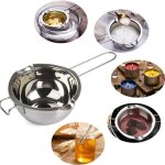 400 ml bol fusion inox 304 pour bain - marie ? chocolat, fromage, beurre, caramel, bougies