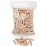 400 pcs de cheville bois 8 mm x 50 mm - goujon bois de hêtre massif idéal pour fraise à bois - convient ... 400 pcs de cheville bois 8 mm x 50 mm - goujon bois de hêtre massif idéal pour fraise à bois - convient ...
