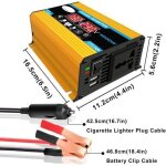 4000w 12v � 220v - 110v double usb led convertisseur de puissance de voiture onduleur modifi� vague, ...