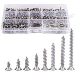 400pcs vis tte fraise en acier inoxydable vis tte plat cruciformes vis bois