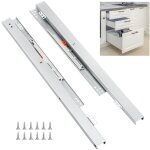Xiiw - 40cm lot de 1 coulisses pour tiroirs  sortie totale avec amortisseur charge 40 kg