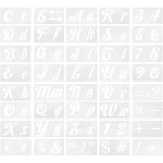 40feuilles pochoirs alphabets creux pour peinture de mod�les de lettres et
