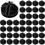Ahlsen - 40pcs connecteurs en plastique cube de rangement noir cube de grille connecteurs raccord meuble ...