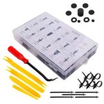 415pcs kit assortiment clips de retenue de pouss�e de voiture attache de pare?chocs avec dissolvants