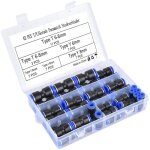 42 pcs raccord pneumatique t / y / i droits type raccord rapide air comprim� - 6mm / 8mm raccord compresseur ...