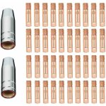 42 pi�ces mb15 15ak buses de gaz buses de contact porte - buse 0, 8mm mig consommables pour torche de ...