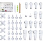 43pcs accroche tableau sans percer blanc fixation murale sans percer crochet en plastique pour accroche ... 43pcs accroche tableau sans percer blanc fixation murale sans percer crochet en plastique pour accroche ...