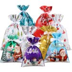 45 pi�ces sacs cadeaux de no�l, grand emballage cadeau noel, papier cadeaux de no�l reutilisable, lot ...