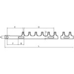 455124 - lamier infrieur 75cm simple dent pour taille haies