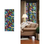 45x100cm film de fen�tre intimit� la fen�tre vitre autocollant opaque d�coratif vitrail film pour vitre, ...