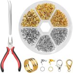 463 pi�ces fermoir collier set ? fermoirs pour colliers et bracelets mousquetons anneaux ouverts embouts ...