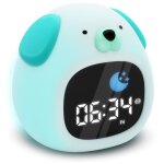 477537 r�veil enfant educatif chien avec veilleuse fille garcon - affichage horloge num�rique - apprentissage ...