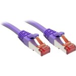 Lindy - 47828 rj45 c�ble r�seau, c�ble patch cat 6 s / ftp 10. 00 m violet avec cliquet d'encastrement ...