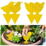 48 pi�ces de plaques jaunes autocollantes pour pi�ges � mouches, protection des plantes contre les pucerons ...