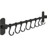 49x2. 5 x9cm noir porte ustensiles cuisine adh�sif noir - accroche ustensiles de cuisine - barre cuisine ...